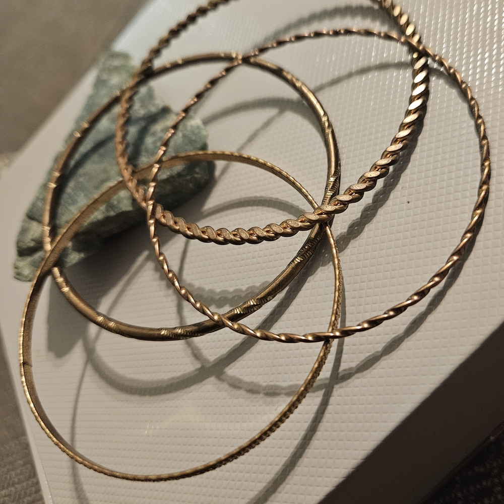 Elegant Gold Bangle Set